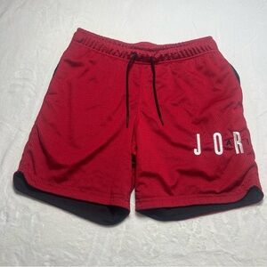 Jordan Red and Black Men's Athletic Shorts